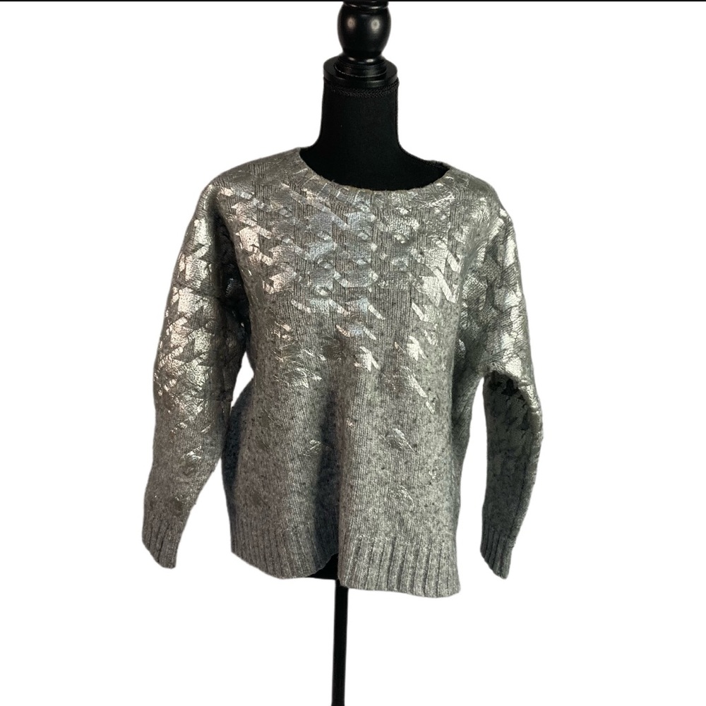 Lord & Taylor Silver & Grey Sweater